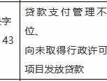 国家开发银行被罚60万元：贷款支付管理不到位、向未取得行政许可的项目发放贷款