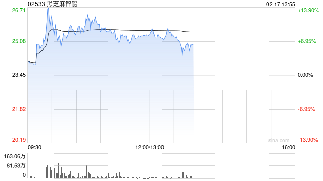 黑芝麻智能盘中涨近14% 公司与比亚迪是长期战略合作关系